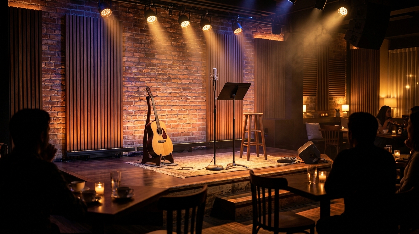 Combo Đèn Sân Khấu Cho Quán Cafe Acoustic, Phòng Trà Ca Nhạc & Livestream Studio Đẹp Lung Linh