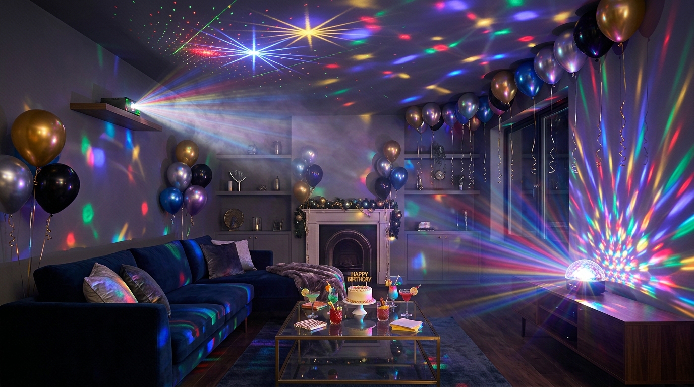 Top Đèn Nháy Theo Nhạc, Đèn Cầu Xoay & Đèn Laser Mini Trang Trí Tiệc Sinh Nhật, Party Tại Gia Cực Chill