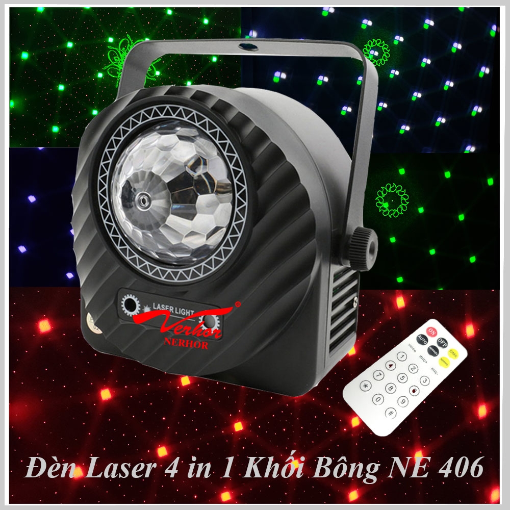 Đèn Laser cảm ứng theo nhạc đánh phòng karaoke NE 406