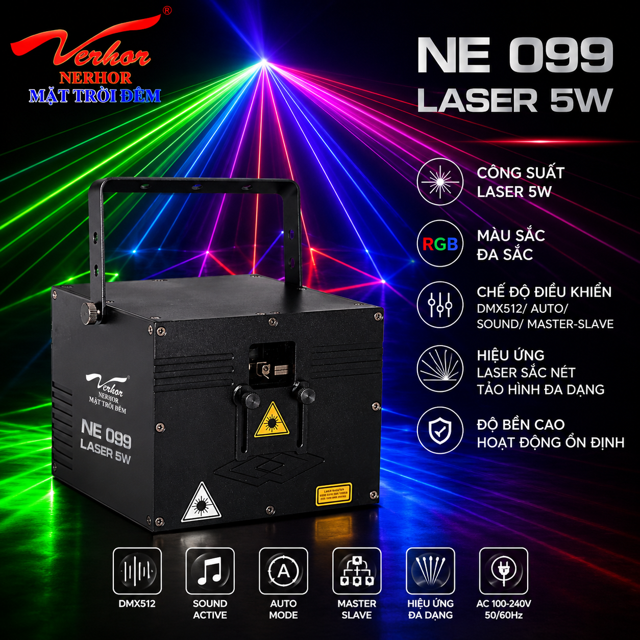 Đèn LASER NE 099 5W FULL COLOR