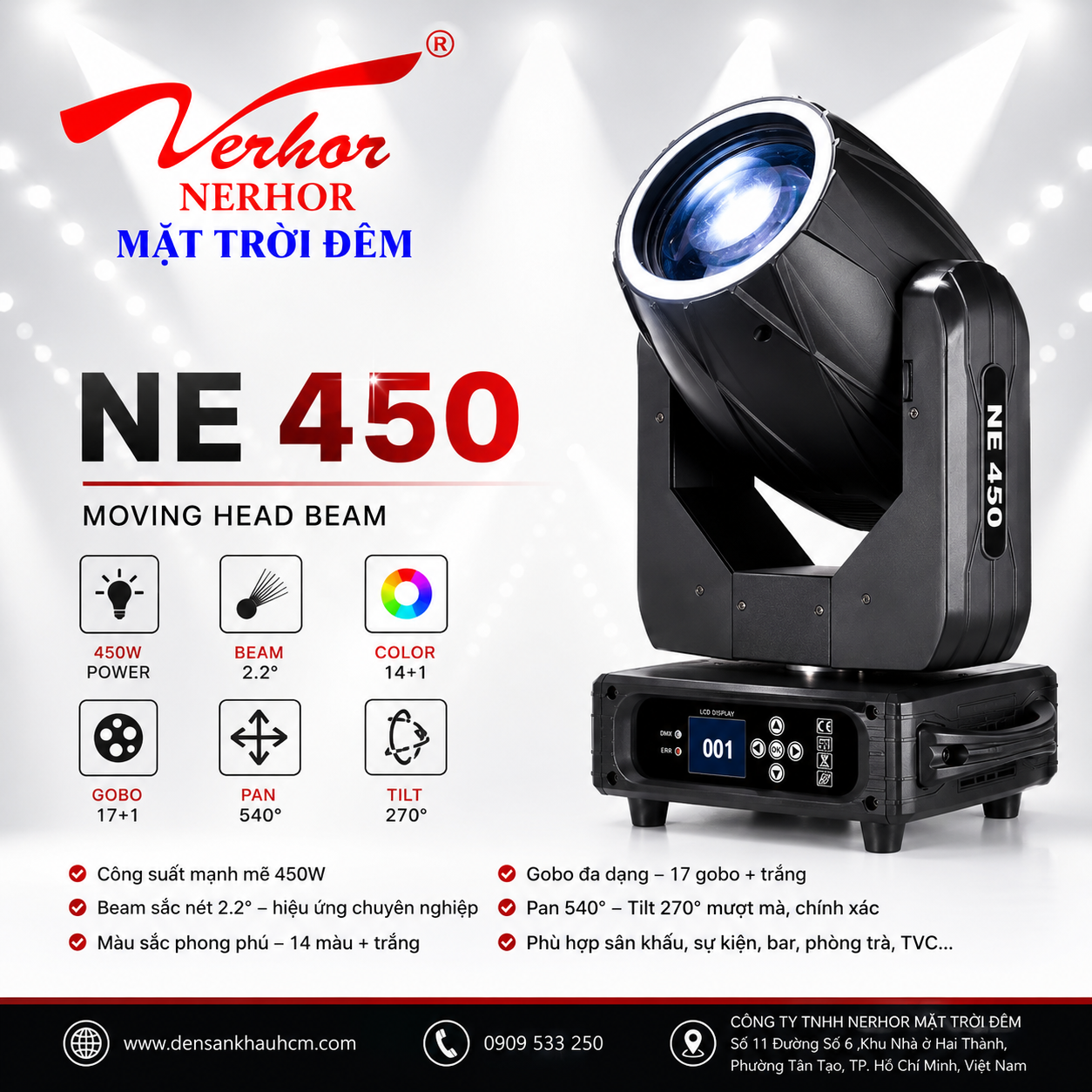 ĐÈN MOVING HEAD 450W NE 450