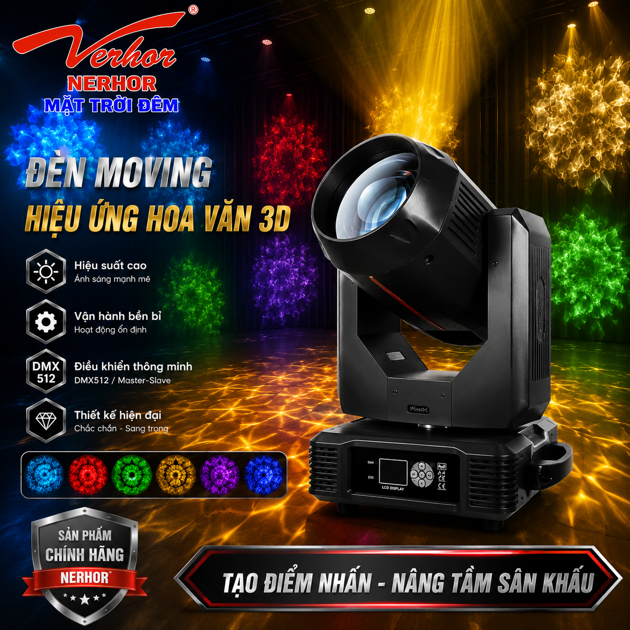 Đèn Moving NERHOR 350 3D Bóng 350W