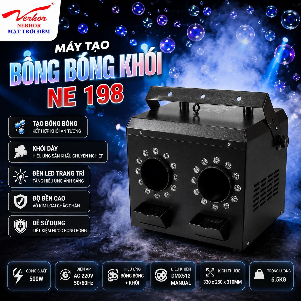 Máy Tạo Bong Bóng Khói NE 198